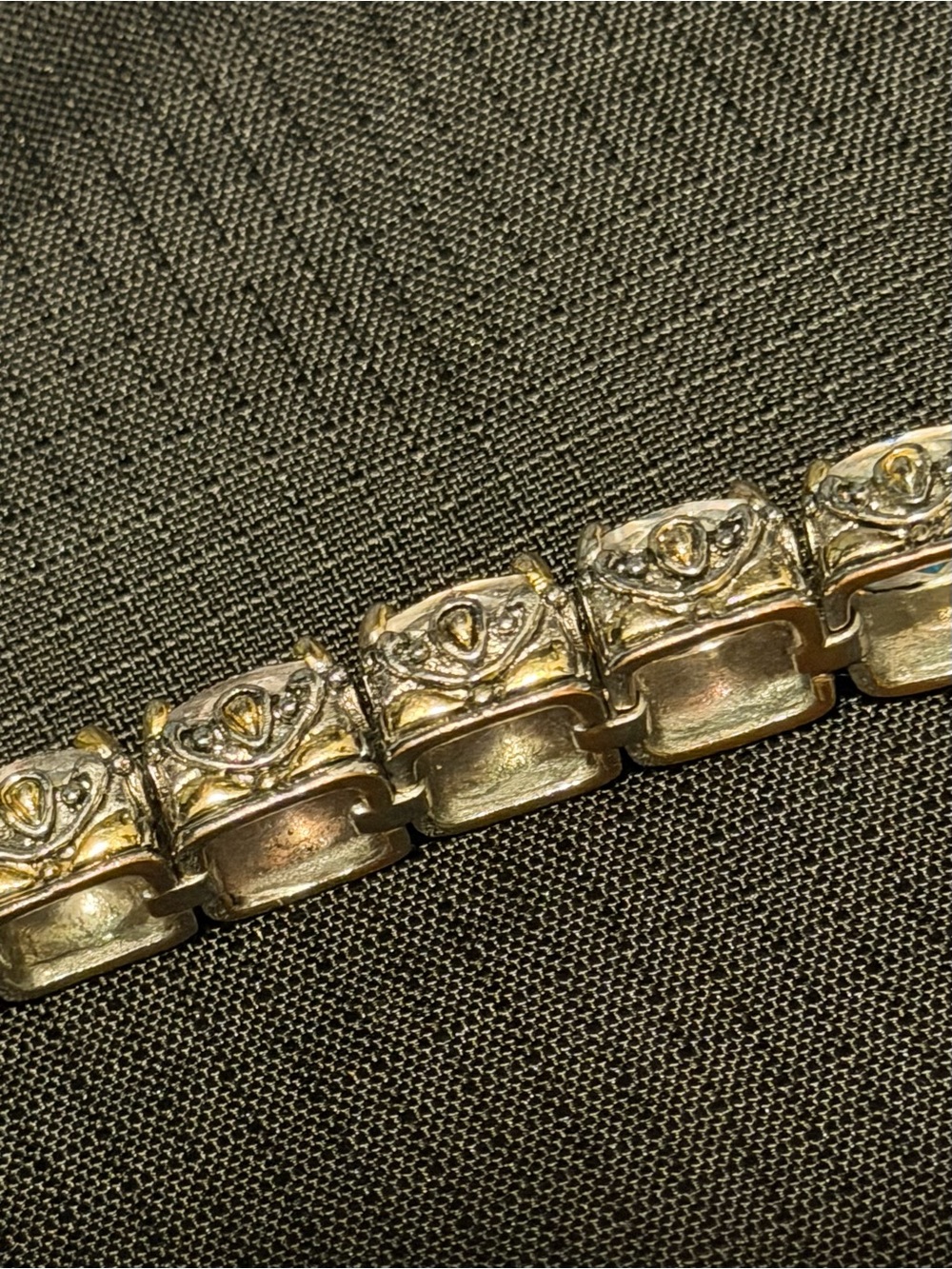 Unicorn Aurora Borealis Crystal Tennis Bracelet Iridescent Silver Gold Tone - Picture 3 of 4